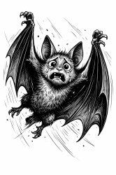 Scared bat Meme Template