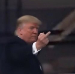 Trump Middle Finger Meme Template
