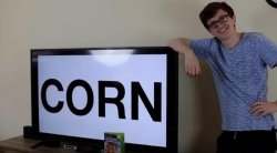 Scott The Woz with Corn Tv Meme Template