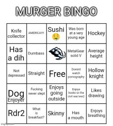 Murger bingo but minor update Meme Template