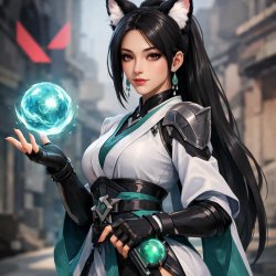 valorant sage with cat ears Meme Template