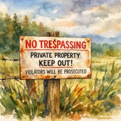 Trespass sign Meme Template