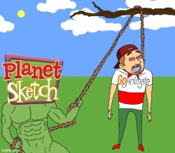 Virgin GoAnimate vs Chad Planet Sketch Meme Template