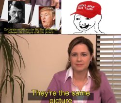 Same picture Trump x Hitler Meme Template