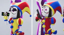 Pomni vs Evil Pomni Meme Template