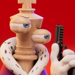 Kinger with a gun Meme Template