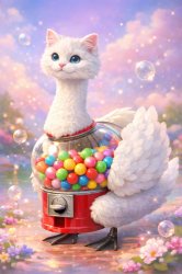 macchina del cigno gattino Meme Template