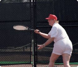Trump on the tennis court Meme Template