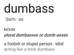 dumbass definition Meme Template