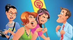 Angry Feminist Cartoon Meme Template