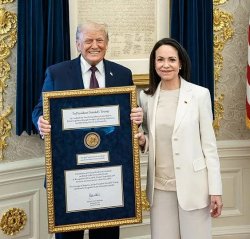 Trump Gifted Nobel Peace Prize Meme Template