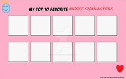 top 10 favorite nicest characters Meme Template