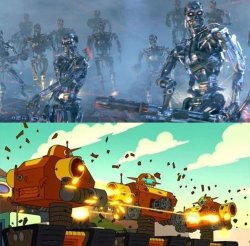 ai vs killbots Meme Template