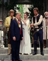 Trump Nobel Prize Star Wars medal award Meme Template