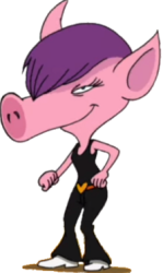 Flora the pig Meme Template