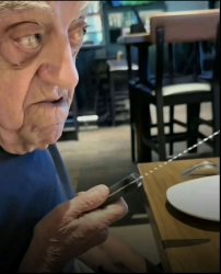 Old guy with knife Meme Template