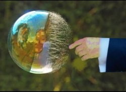 Trump bursting bubble Meme Template