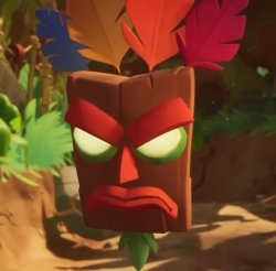 aku aku angry Meme Template