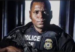 Black ICE agent Meme Template