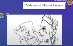 Zelda reads Link's suicide note Meme Template