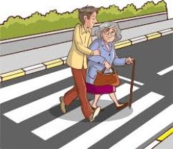 grandma over street Meme Template