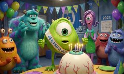 Mike Wazowski does 43 chars Meme Template