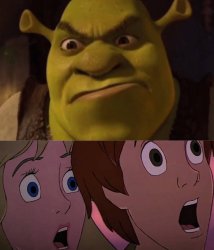 Shrek is mad at who Meme Template