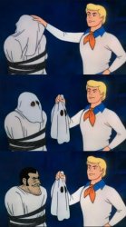 mask reveal two times Meme Template