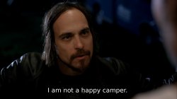 I am not a happy camper Meme Template