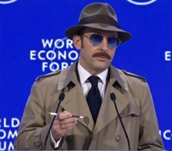 Macron Clouseau Davos Meme Template