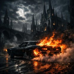 car drifting and catching on fire Meme Template