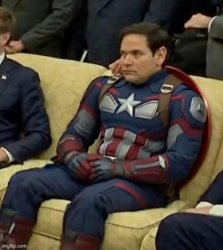 Marco Rubio Captain America Meme Template