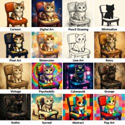 A kitten sitting on a chair Meme Template