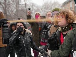 LIBBIE EATING PEPPER SPRAY Meme Template