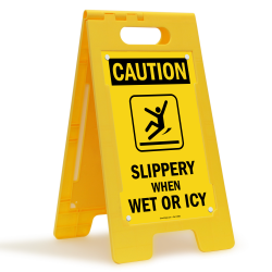 Slippery when wet sign Meme Template