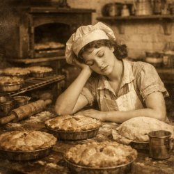 sleepy baker female pies Meme Template