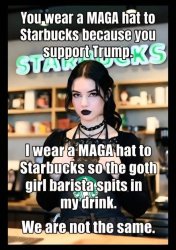 maga goth barista Meme Template