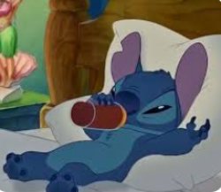 stitch drinking coffee Meme Template