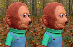 monkey puppet looking away Meme Template