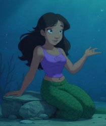 Nani Pelekai and Princess Ariel Fusion Meme Template