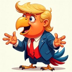 trump talking parrot Meme Template