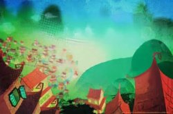 Rocky Perch Island Background Meme Template