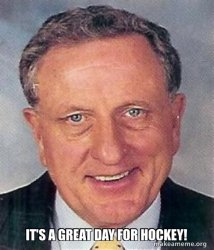 Bob Johnson - Great Day For Hockey Meme Template