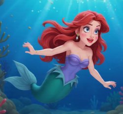 Ariel in 3D Pixar Style Meme Template