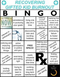 gifted kid bingo Meme Template