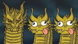 Ghidorah two derp face Meme Template