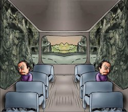 Two sad guys on a bus Meme Template