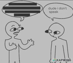 Dude i don't speak Meme Template