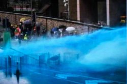 Japan sprays looters and rioters with blue dye Meme Template