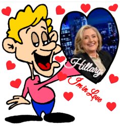 Hillary Heart Throb I'm in Love Meme Template